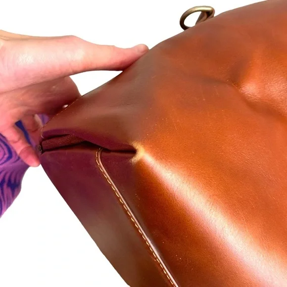 Always limited edition brown leather duffle bag unisex